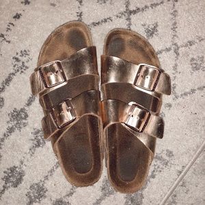 Rose Gold Birkenstocks